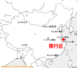 中華人民共和国　上海市閔行区　地図